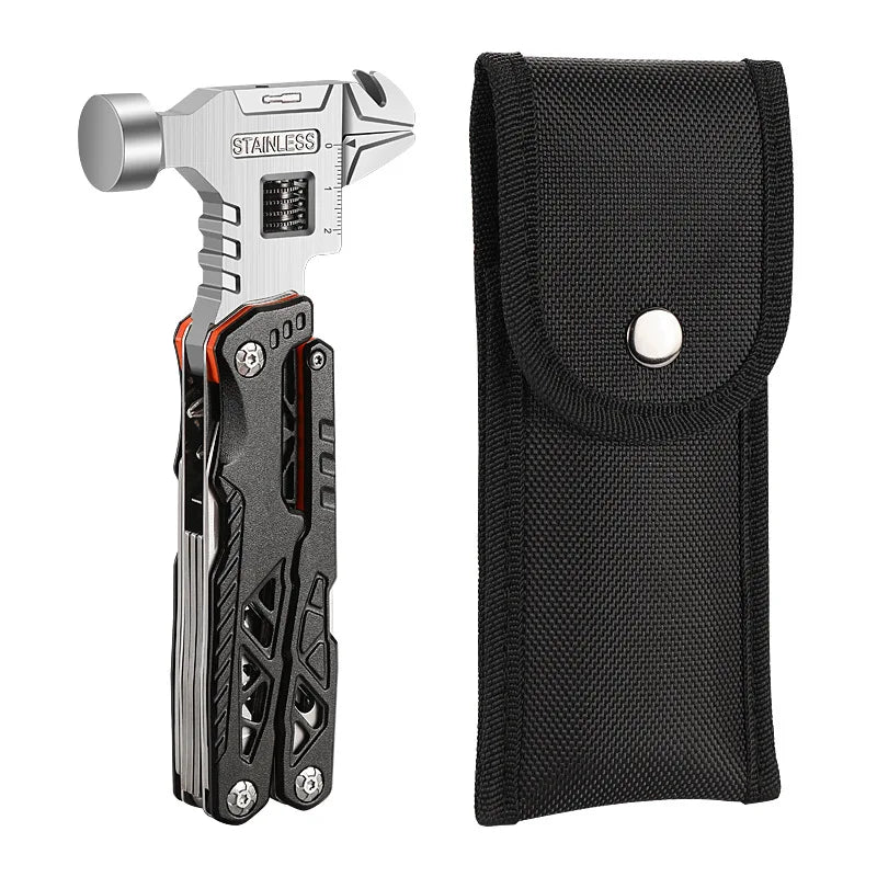 Llave multiusos con alicates y martillo
