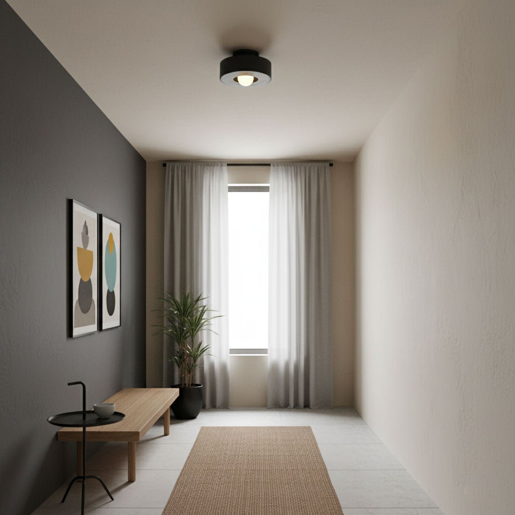 Plafondlamp Simon met Gestapelde Cilindervormen Hars Beschikbaar in Rood Groen Zwart E26 E27 Accesorio Ø30×15cm Diseño minimalista Geometrisch