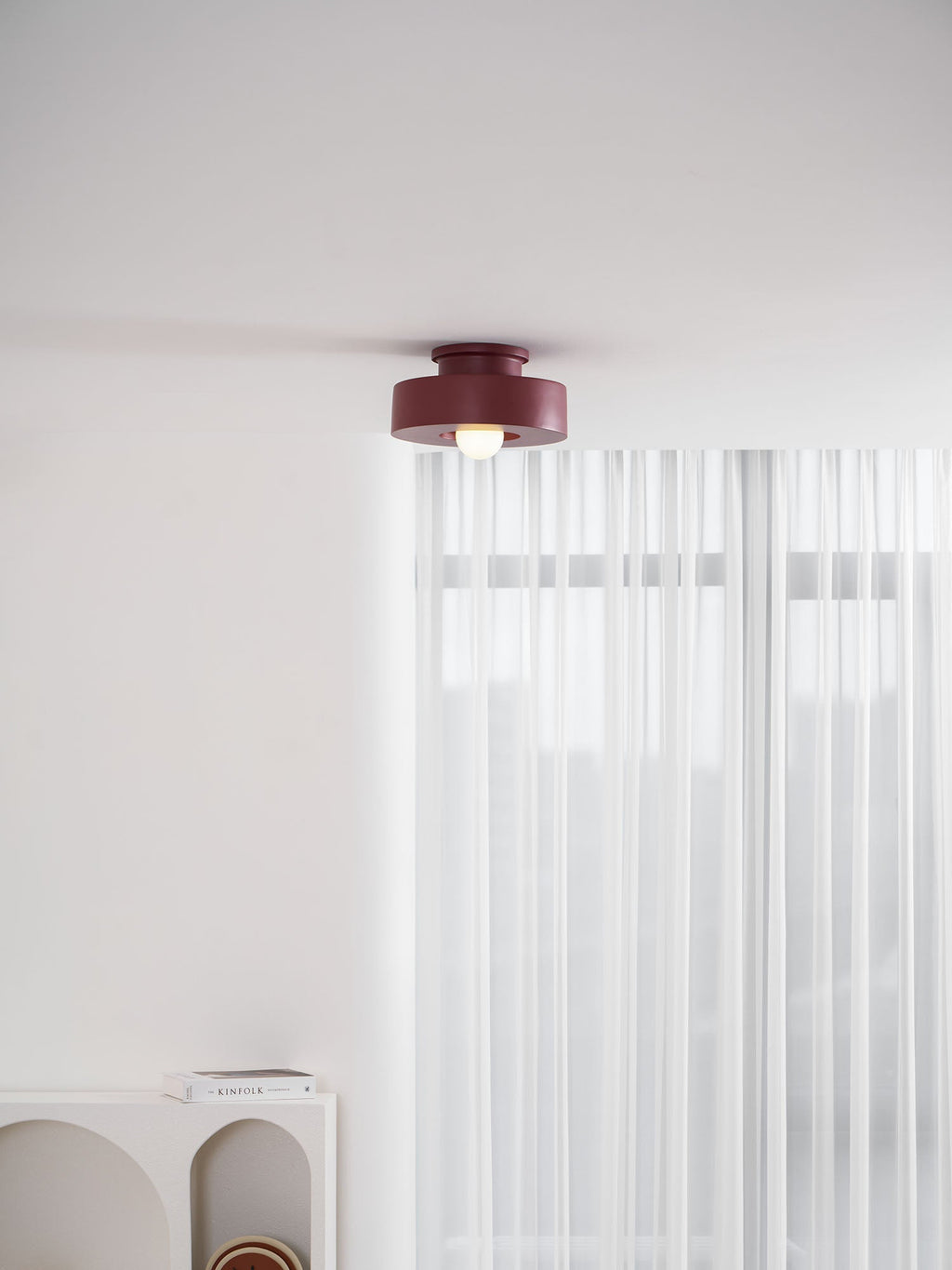 Plafondlamp Simon met Gestapelde Cilindervormen Hars Beschikbaar in Rood Groen Zwart E26 E27 Accesorio Ø30×15cm Diseño minimalista Geometrisch