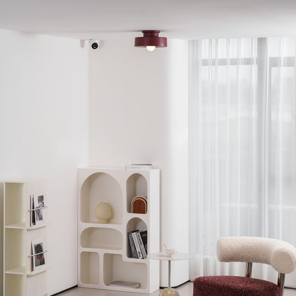 Plafondlamp Simon met Gestapelde Cilindervormen Hars Beschikbaar in Rood Groen Zwart E26 E27 Accesorio Ø30×15cm Diseño minimalista Geometrisch