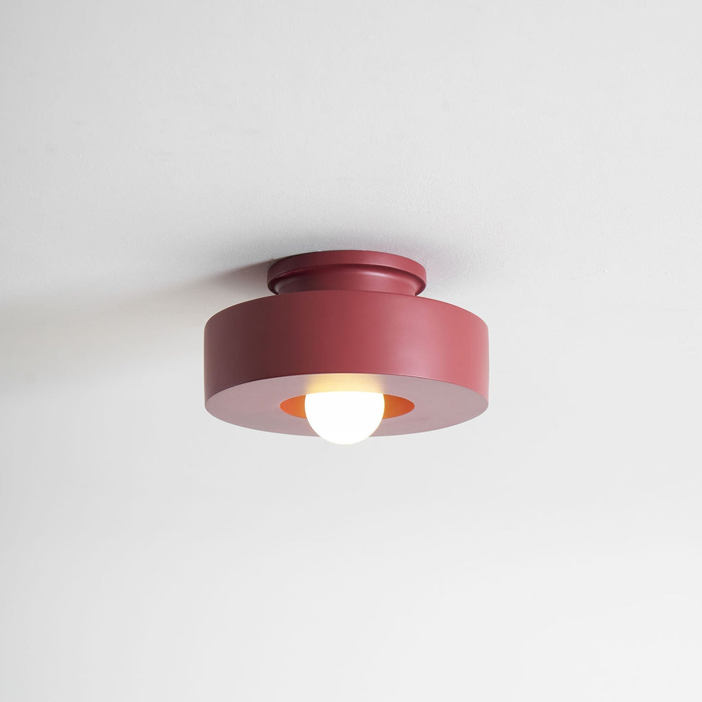 Plafondlamp Simon met Gestapelde Cilindervormen Hars Beschikbaar in Rood Groen Zwart E26 E27 Accesorio Ø30×15cm Diseño minimalista Geometrisch