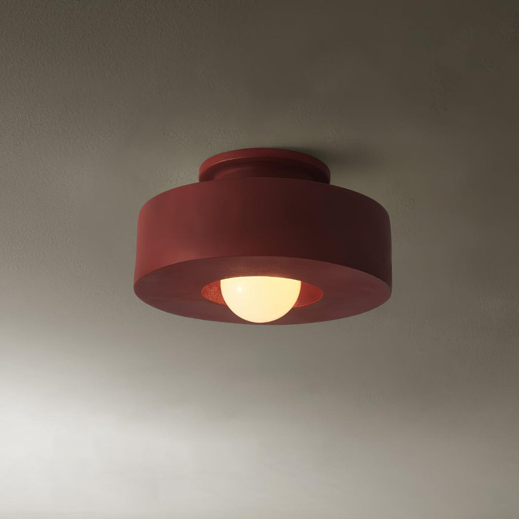 Plafondlamp Simon met Gestapelde Cilindervormen Hars Beschikbaar in Rood Groen Zwart E26 E27 Accesorio Ø30×15cm Diseño minimalista Geometrisch