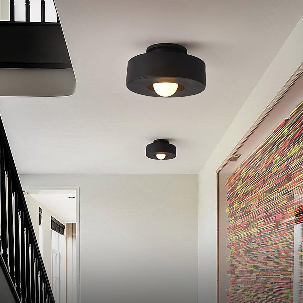 Plafondlamp Simon met Gestapelde Cilindervormen Hars Beschikbaar in Rood Groen Zwart E26 E27 Accesorio Ø30×15cm Diseño minimalista Geometrisch