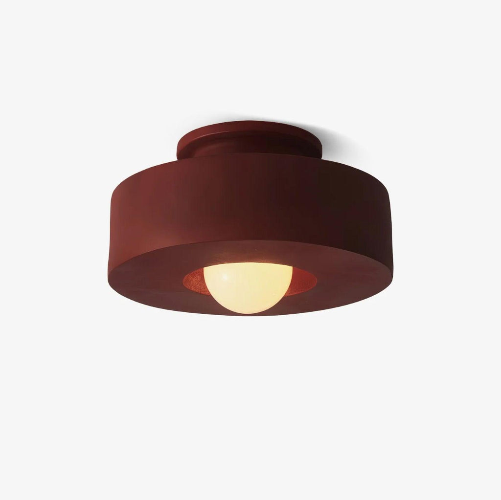 Plafondlamp Simon met Gestapelde Cilindervormen Hars Beschikbaar in Rood Groen Zwart E26 E27 Accesorio Ø30×15cm Diseño minimalista Geometrisch