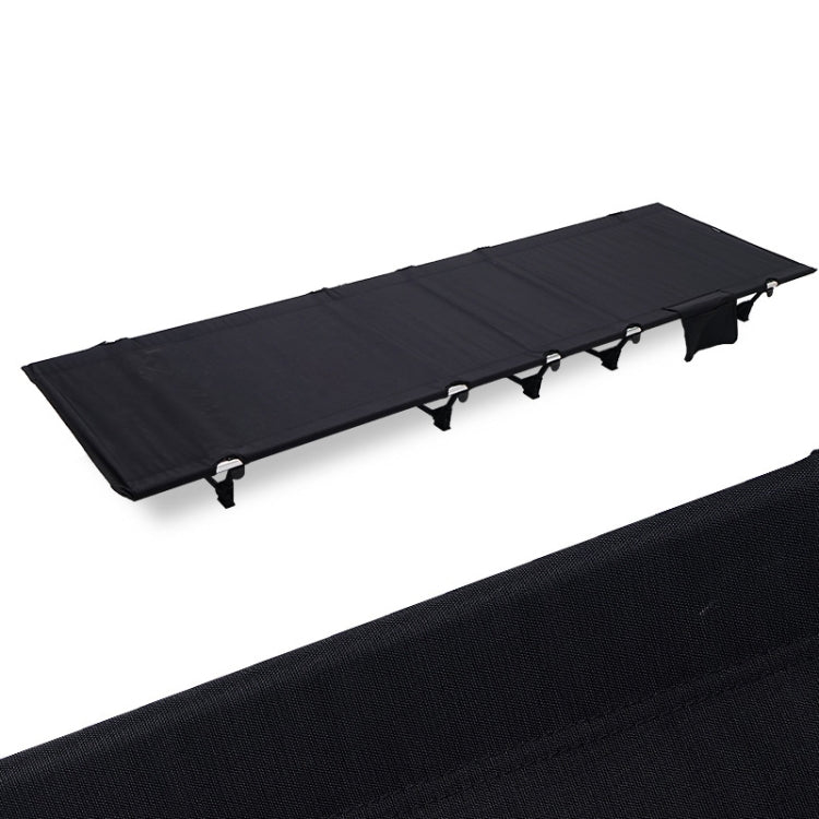 Cama plegable ligera para exteriores CLS, cama de camping sencilla para el ocio (negra)
