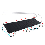 Cama plegable ligera para exteriores CLS, cama de camping sencilla para el ocio (negra)