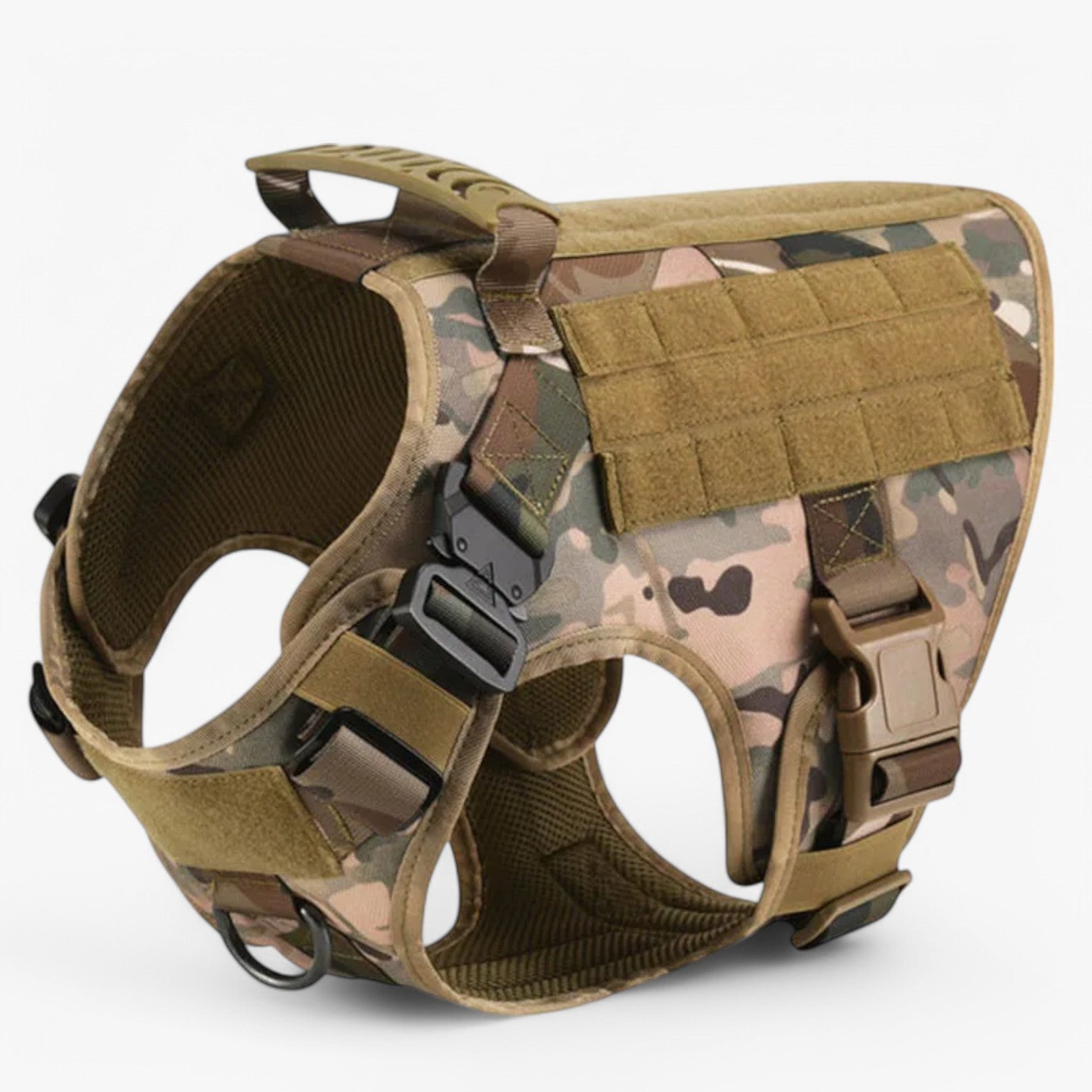 Arnés táctico para perro de grado militar con sistema de liberación rápida