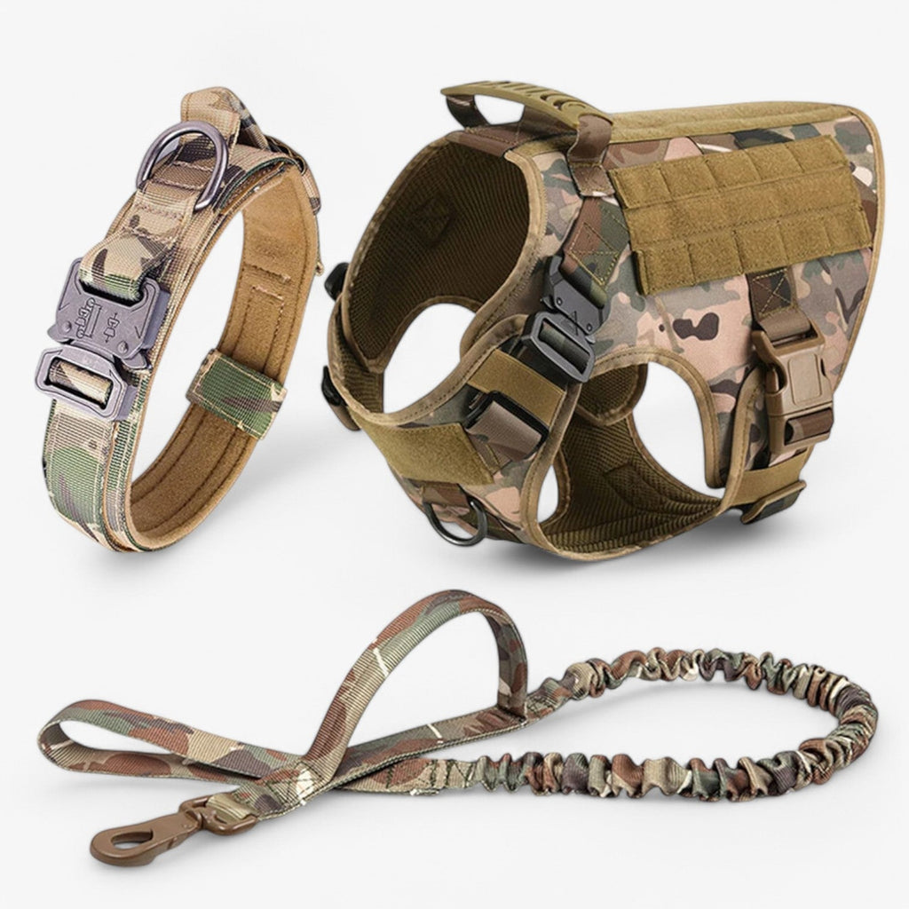 Arnés táctico para perro de grado militar con sistema de liberación rápida