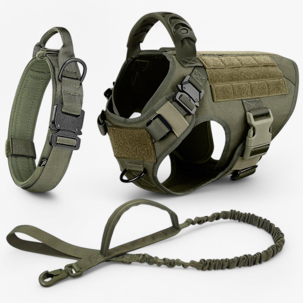 Arnés táctico para perro de grado militar con sistema de liberación rápida