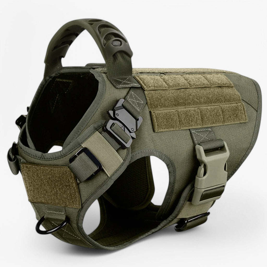 Arnés táctico para perro de grado militar con sistema de liberación rápida