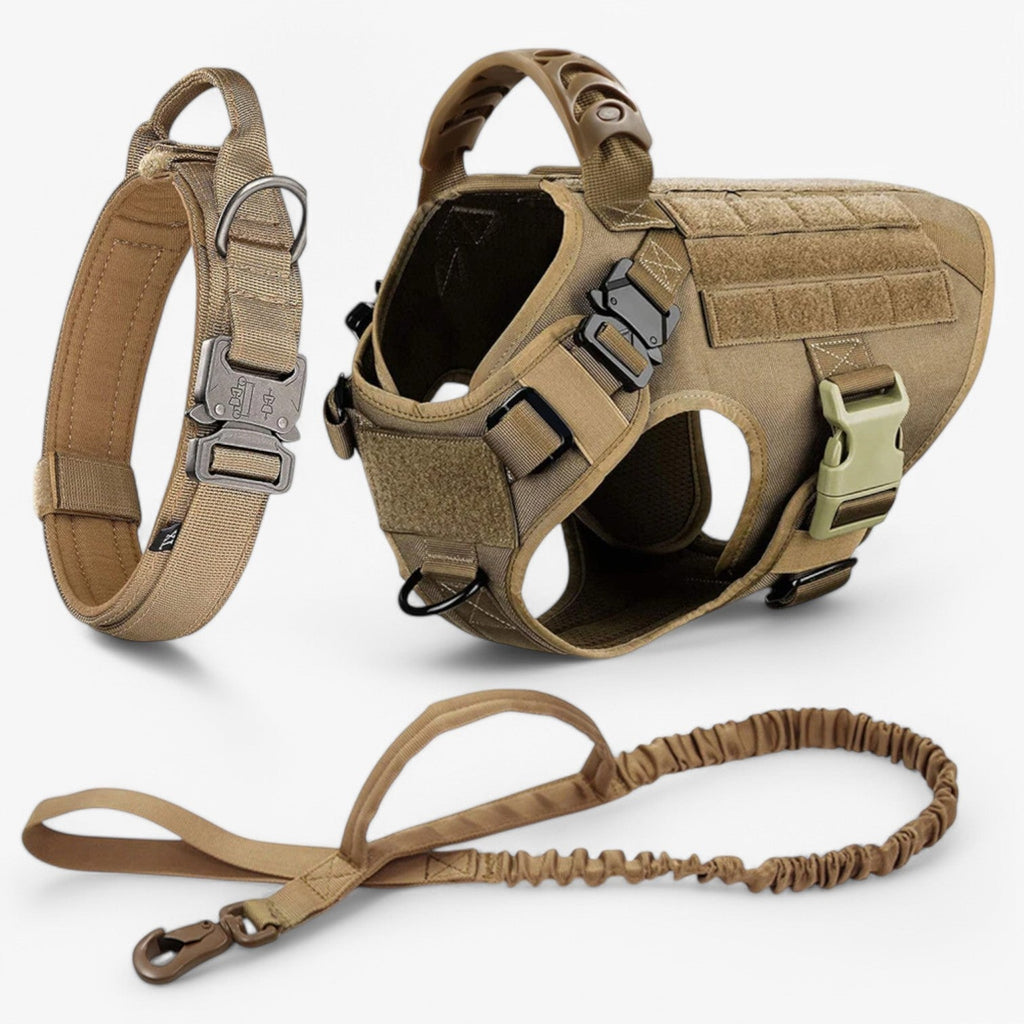 Arnés táctico para perro de grado militar con sistema de liberación rápida