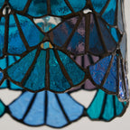 Lámpara de techo Vezari Tiffany, mosaico de vidrio, latón, E14, azul, rosa, para baño, pasillo, iluminación de techo, lámpara de techo vintage estilo