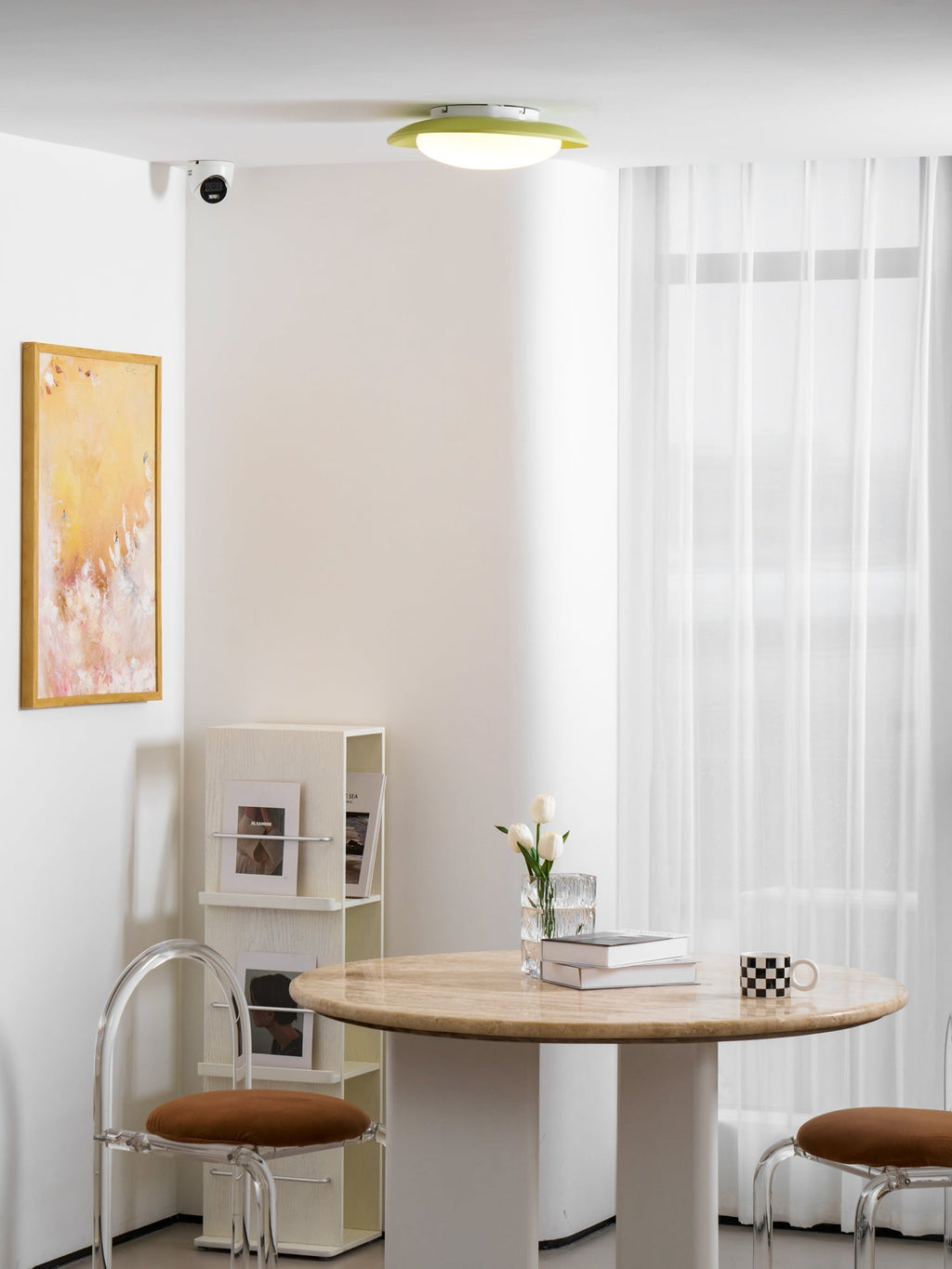 Lámpara de techo Resina Ovalada Verde Beige Woonkamer Slaapkamer LED 3000K 4000K 6000K Ø36 Ø46cm Organisch Plafonnière Dimbaar