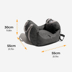 Travelpup | Cama para perros con correas de seguridad ajustables | Viajes en coche cómodos y seguros