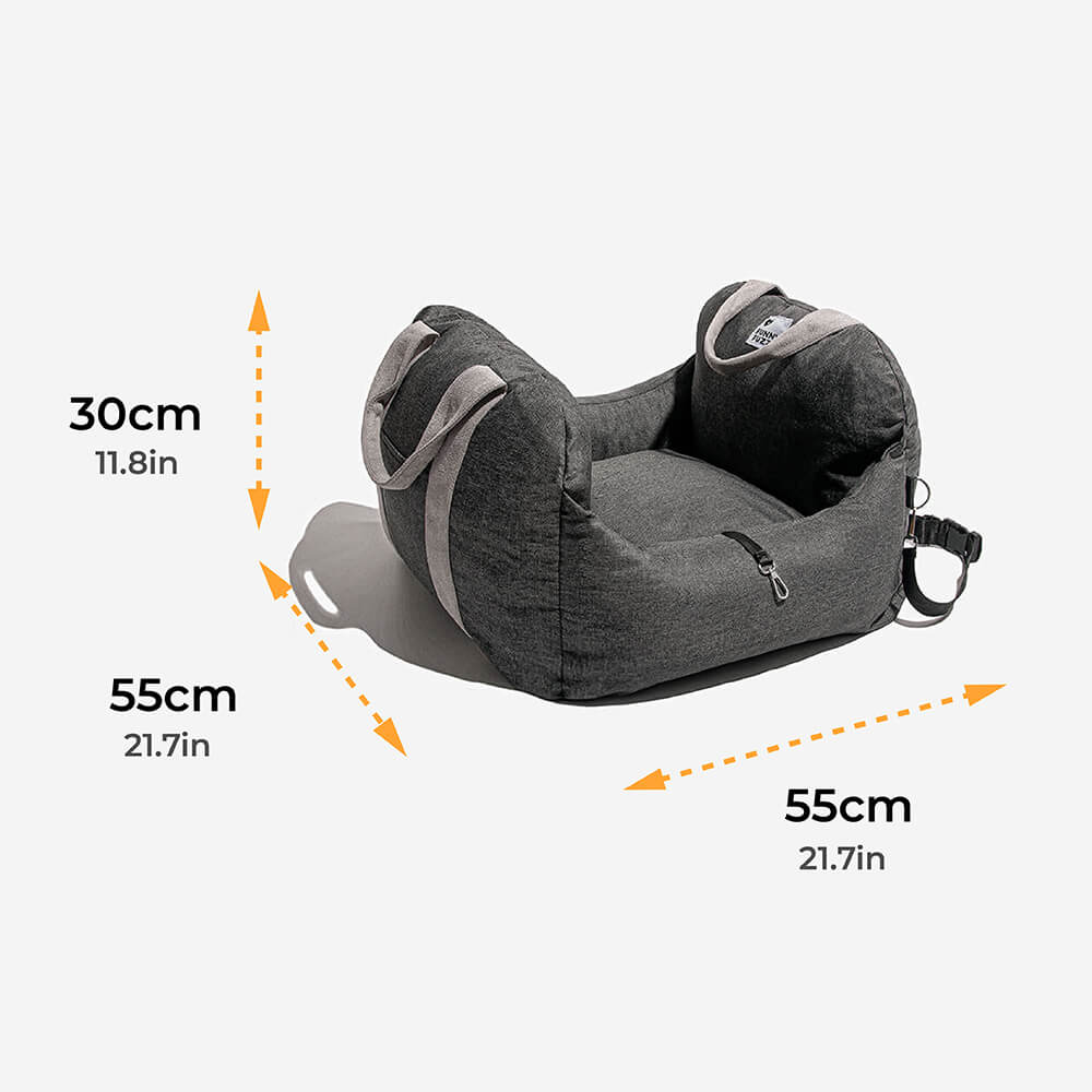 Travelpup | Cama para perros con correas de seguridad ajustables | Viajes en coche cómodos y seguros