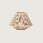 Lámpara de techo geométrica de madera | Diseño de cuerda de yute natural