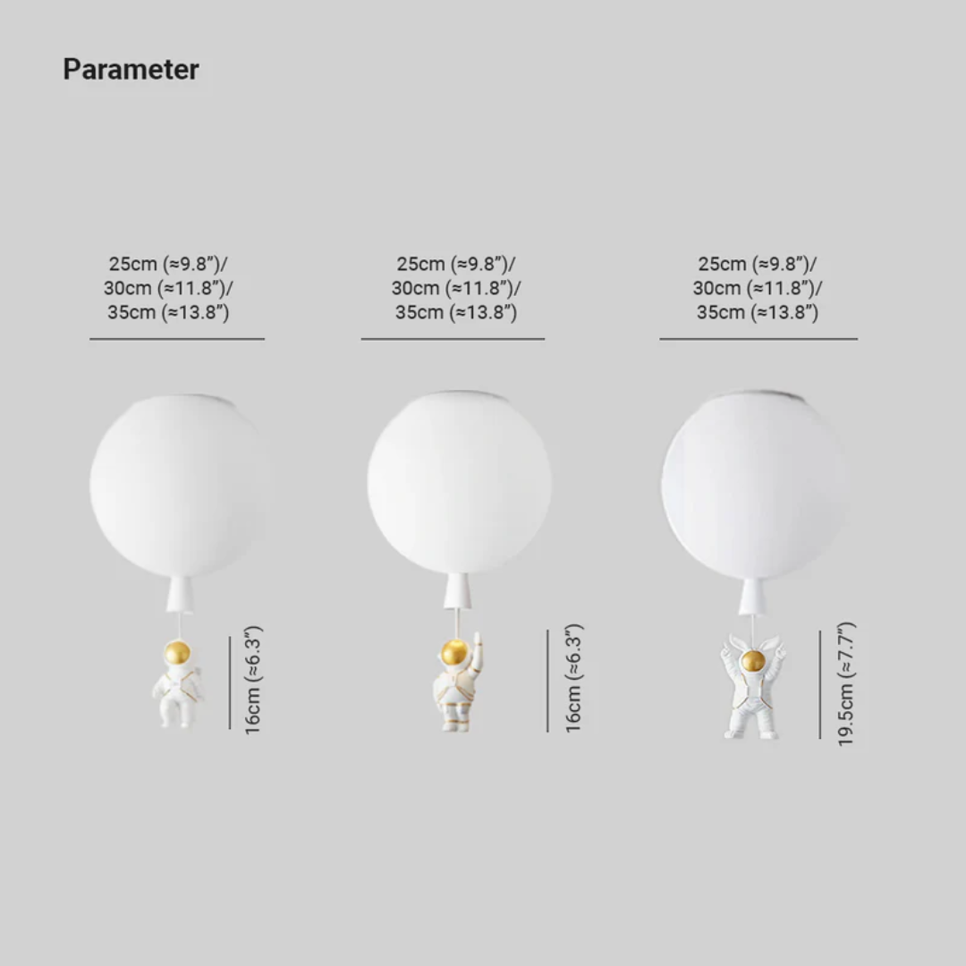 Lámparas de techo para niños con LED en el diseño del mundo y los astronautas