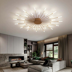 Lámpara de techo moderna con varios brazos de luz para una iluminación potente y elegante.