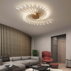 Lámpara de techo moderna con varios brazos de luz para una iluminación potente y elegante.