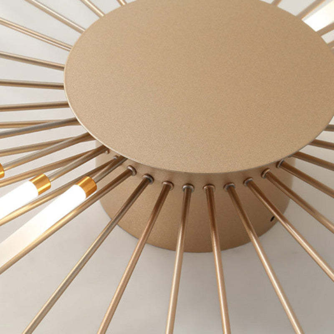 Lámpara de techo moderna con varios brazos de luz para una iluminación potente y elegante.