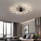 Lámpara de techo moderna con varios brazos de luz para una iluminación potente y elegante.