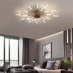 Lámpara de techo moderna con varios brazos de luz para una iluminación potente y elegante.