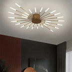 Lámpara de techo moderna con varios brazos de luz para una iluminación potente y elegante.