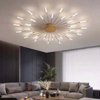 Lámpara de techo moderna con varios brazos de luz para una iluminación potente y elegante.
