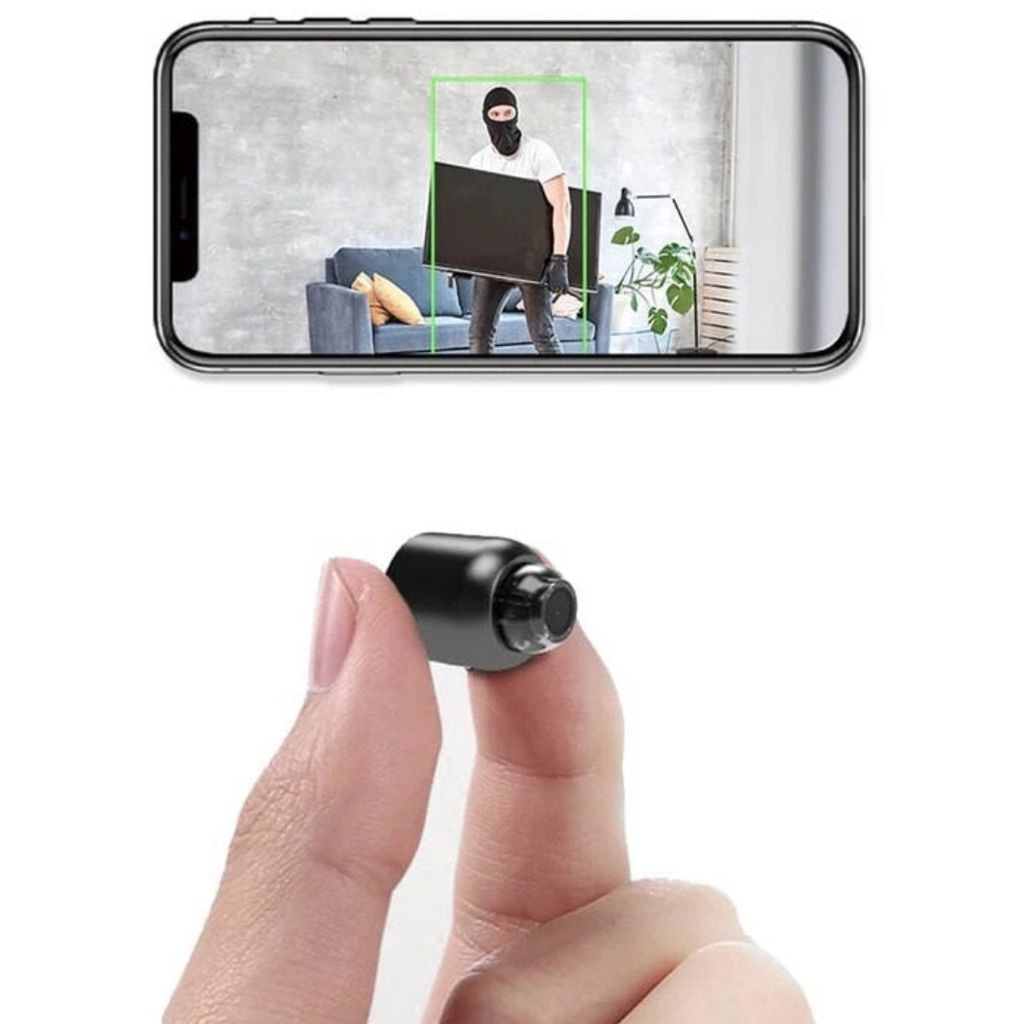 NovaGuard Paquete de 2 minicámaras de seguridad WiFi 1080P HD con visión nocturna de gran angular de 140 grados