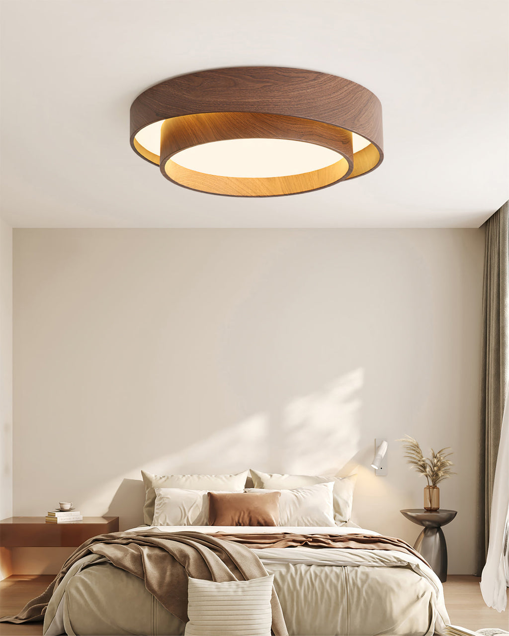 Plafón Walnootlook LED Redondo 40cm 50cm Diseño Moderno