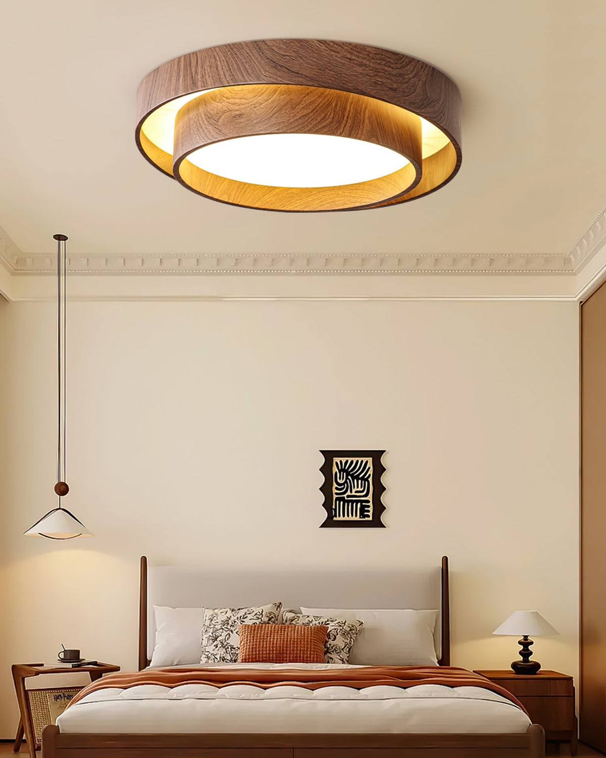 Plafón Walnootlook LED Redondo 40cm 50cm Diseño Moderno
