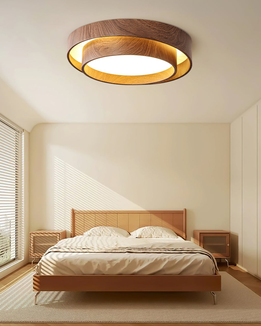 Plafón Walnootlook LED Redondo 40cm 50cm Diseño Moderno