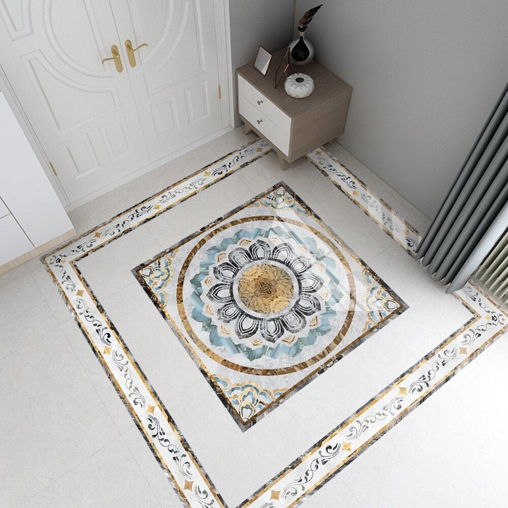Adhesivo de suelo vintage elegante | Diseño impresionante para tu espacio