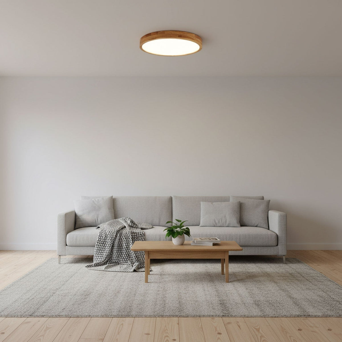 Lámpara de techo geométrica moderna de madera