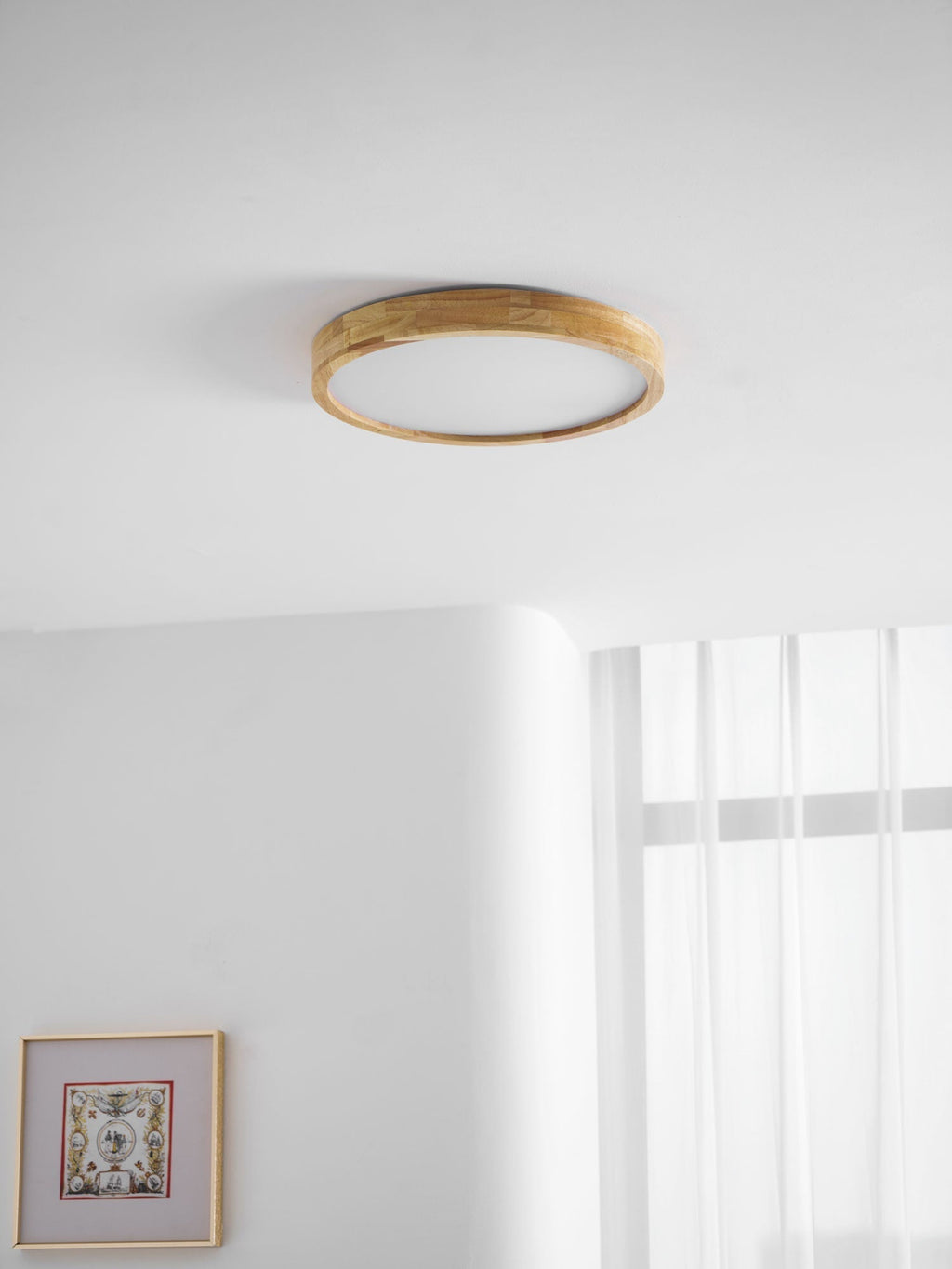 Lámpara de techo geométrica moderna de madera