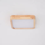 Lámpara de techo geométrica moderna de madera