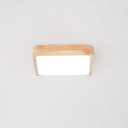 Lámpara de techo geométrica moderna de madera