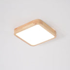 Lámpara de techo geométrica moderna de madera