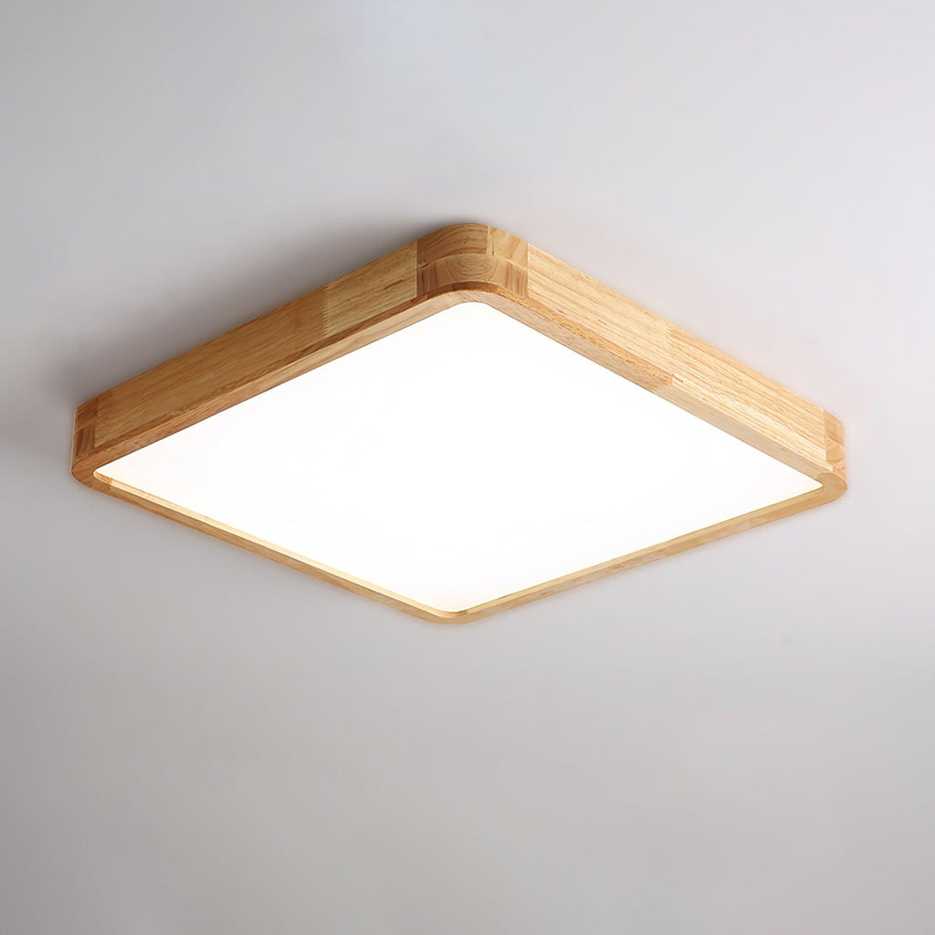 Lámpara de techo geométrica moderna de madera