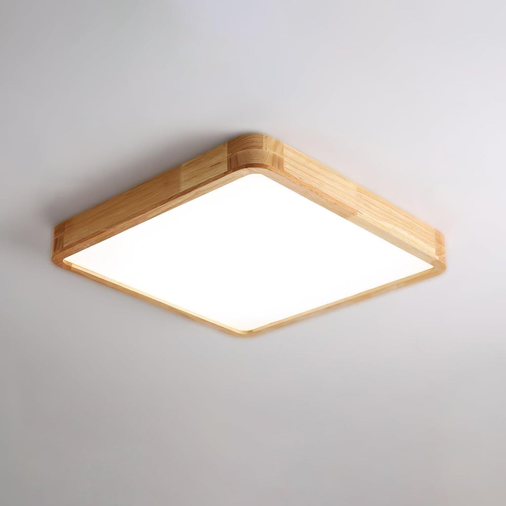 Lámpara de techo geométrica moderna de madera