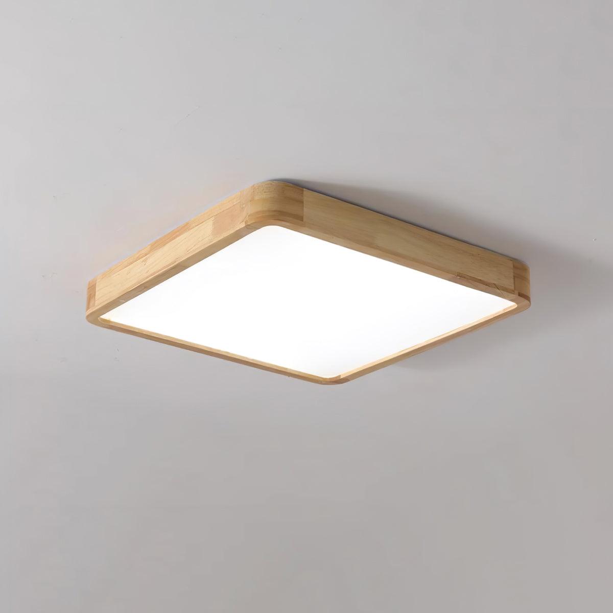 Lámpara de techo geométrica moderna de madera