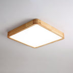 Lámpara de techo geométrica moderna de madera
