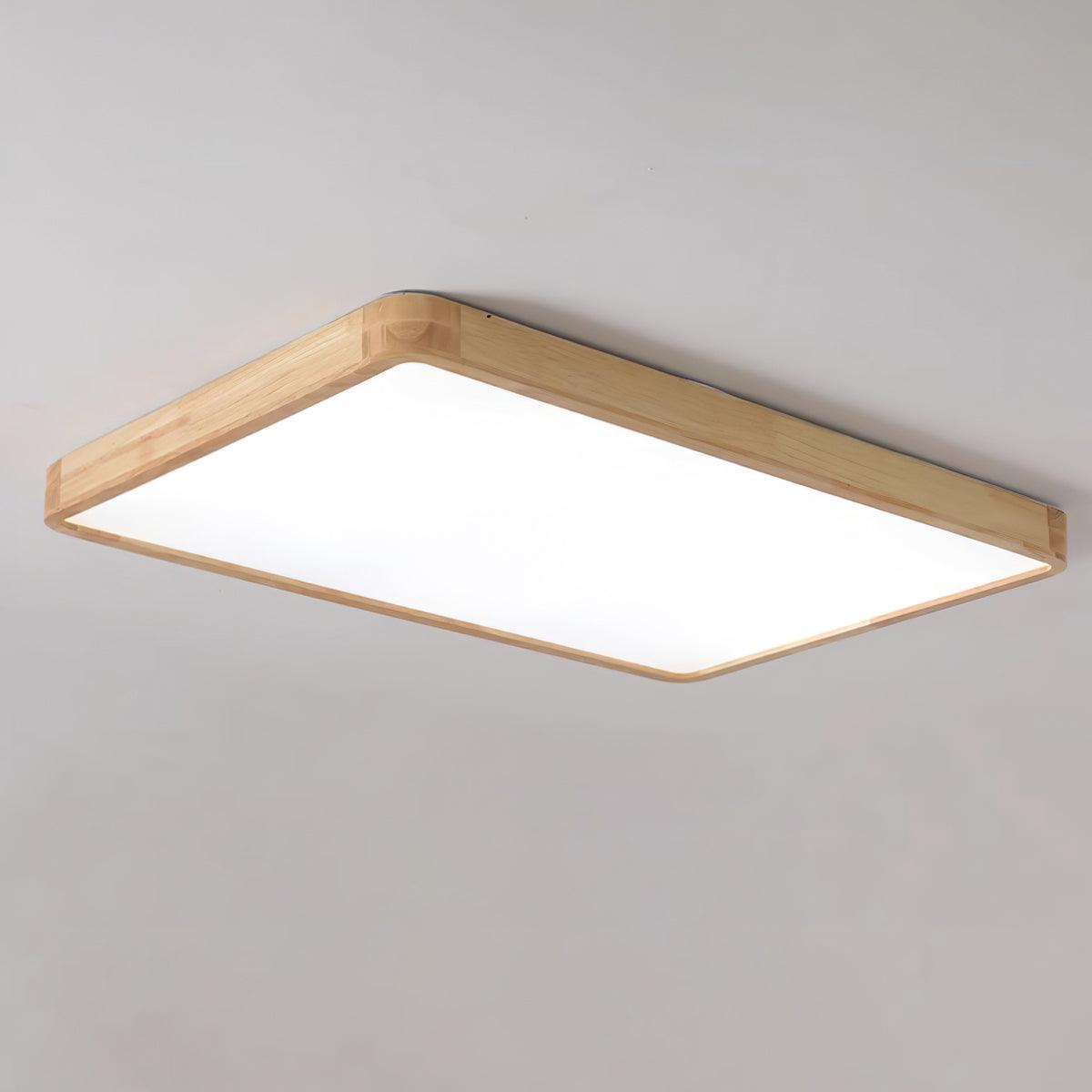 Lámpara de techo geométrica moderna de madera