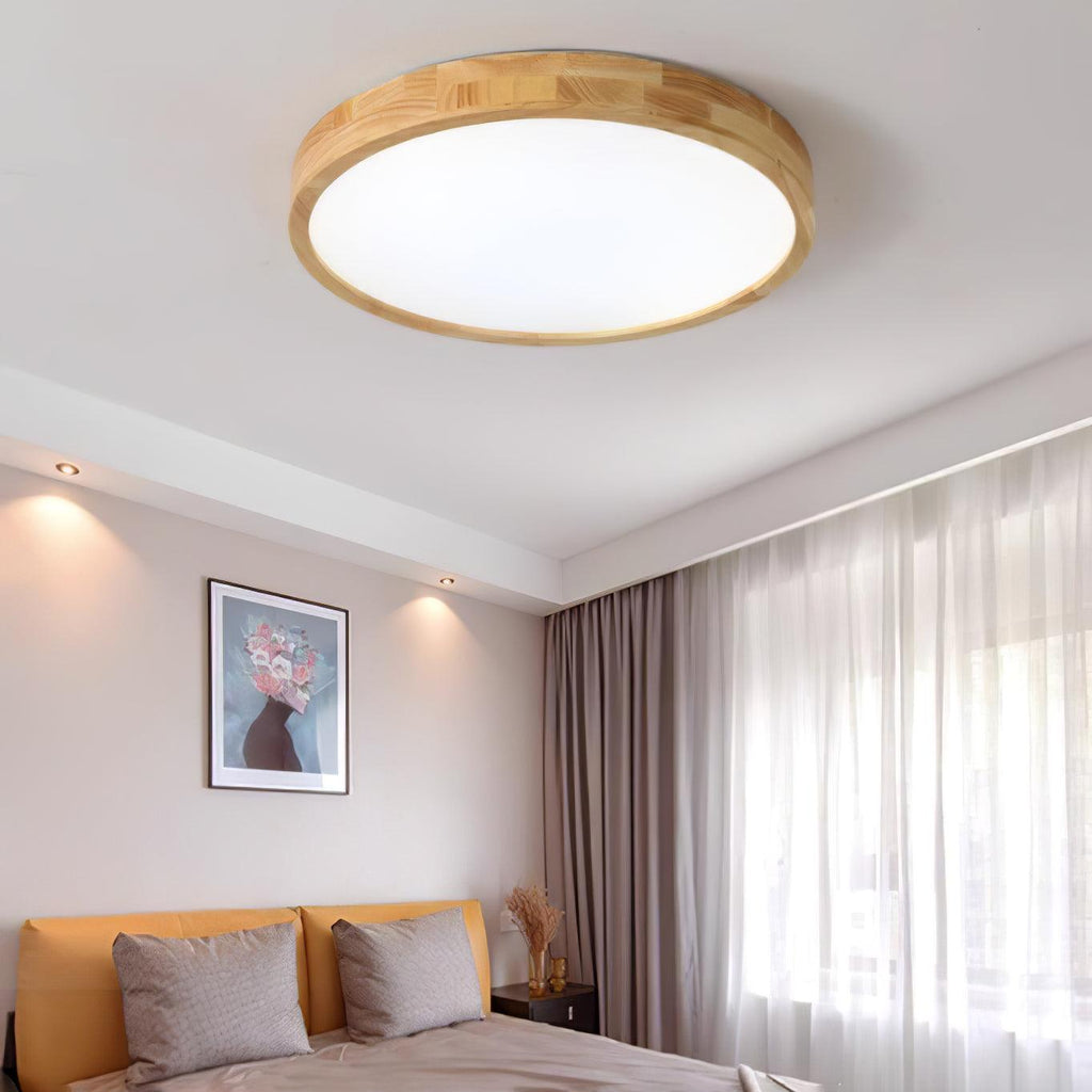 Lámpara de techo geométrica moderna de madera