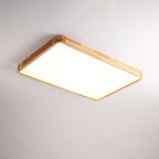 Lámpara de techo geométrica moderna de madera