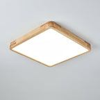 Lámpara de techo geométrica moderna de madera