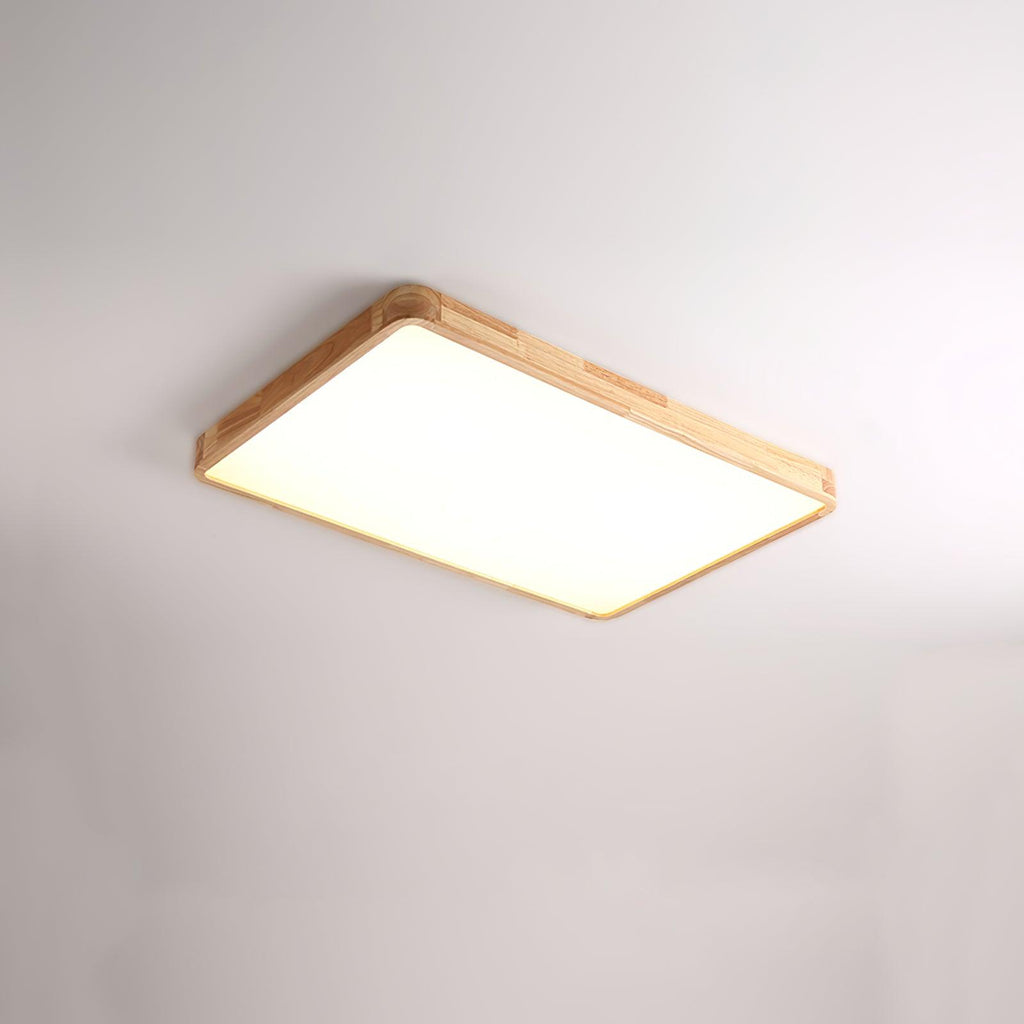 Lámpara de techo geométrica moderna de madera