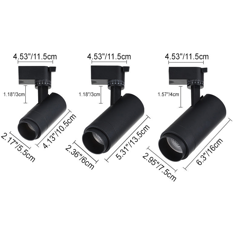 Iluminación de riel LED Aluminio Negro Blanco 3-5 focos Sala de estar Cocina Pasillo Foco de techo Foco de riel LED empotrable Regulable