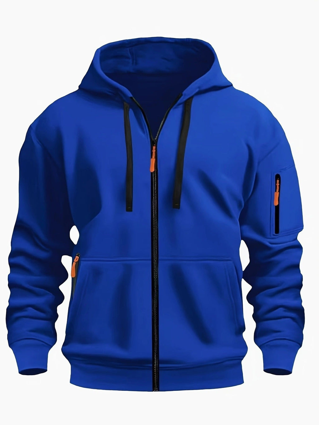 Sudadera con capucha y cremallera para hombre – Sudadera informal para exteriores
