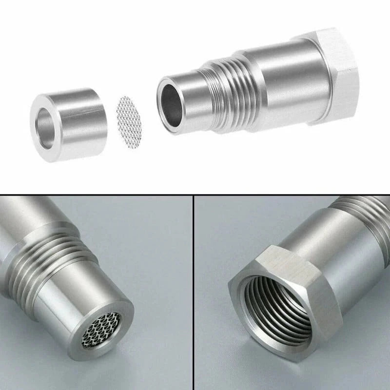 Adaptador de sensor de O2 CEL Fix con mini convertidor catalítico M18x1.5